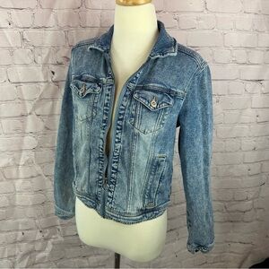 hollister Denim jean Women's Jacket sz small boho western beach festival